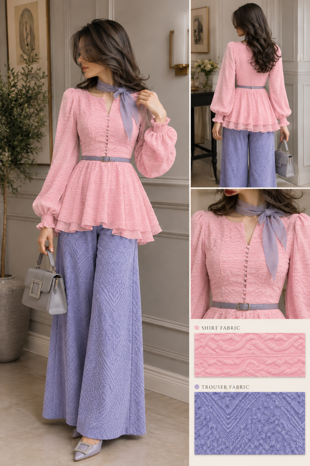 Amara Peplum Blouse & Wide-Leg Trouser Co-ord — view 1