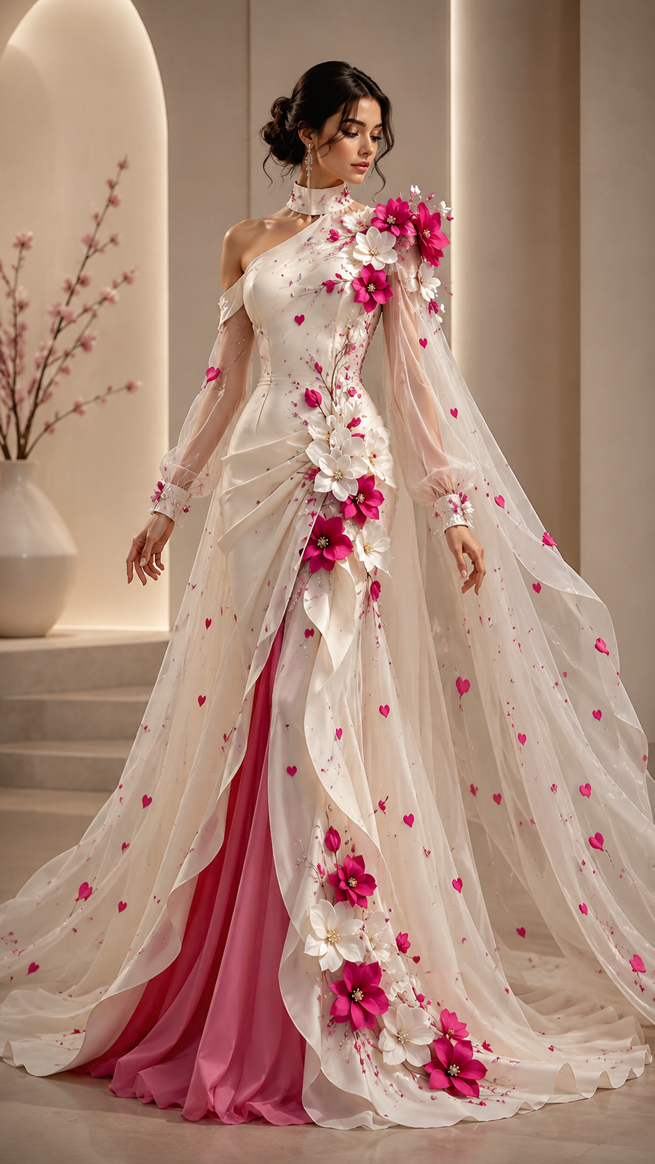 Blossom Hearts Cascade Gown — view 1